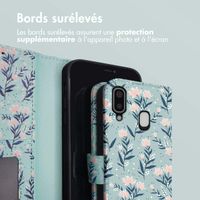 imoshion Étui de télephone portefeuille Design Samsung Galaxy A20e - Blue Flowers