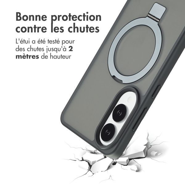 Accezz Coque Ring Stand avec MagSafe Samsung Galaxy S25 Edge - Noir