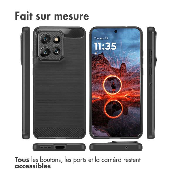 imoshion Coque Brushed Motorola Thinkphone 25 / Edge 50 Neo / Edge 60 Neo - Noir