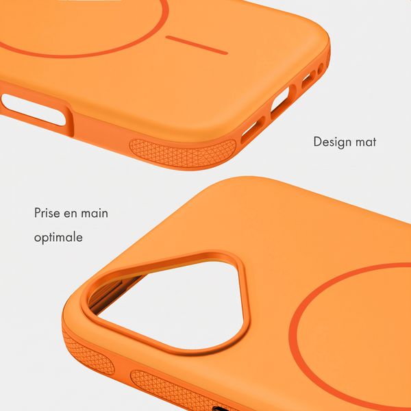 imoshion Coque arrière Color avec Thin MagSafe Ring Apple iPhone 16 - Orange