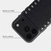 Selencia Coque arrière Studs avec MagSafe Apple iPhone 18 Pro / 17 Pro - Velvet Black