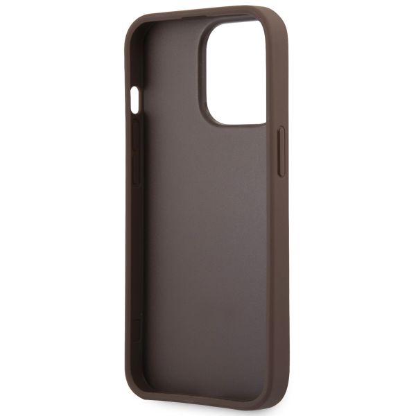 Guess Coque 4G Metal Logo Backcover Apple iPhone 13 Pro - Marron