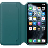 Apple Étui de télephone portefeuille Leather Folio Apple iPhone 11 Pro Max - Peacock