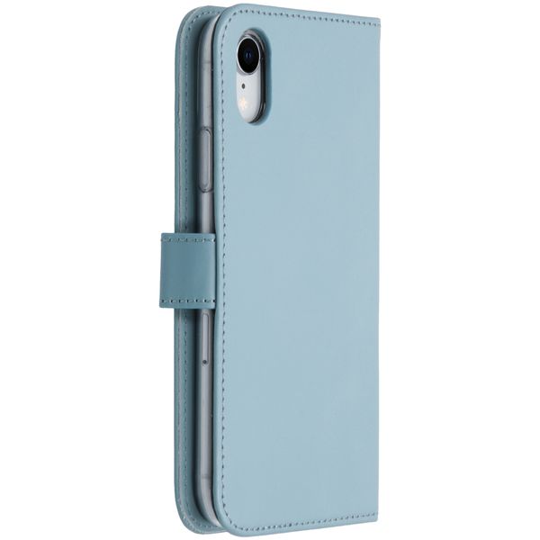 Selencia Étui portefeuille en cuir véritable Apple iPhone Xr - Air Blue