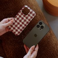 Selencia Coque arrière Vivid avec MagSafe Apple iPhone 17e / 16e - Pied-de-Poule