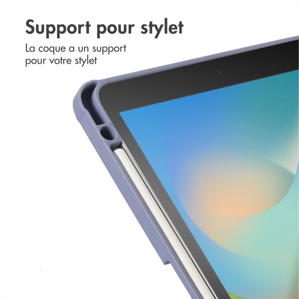 imoshion Coque tablette Origami Apple iPad 9 (2021) 10.2 pouces / iPad 8 (2020) 10.2 pouces / iPad 7 (2019) 10.2 pouces - Lavender
