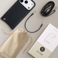 Selencia Coque de télephone Nova avec cordon et porte-cartes Apple iPhone 17 Pro - Noir