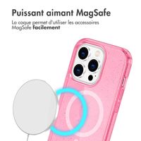 imoshion Coque Pailletée avec MagSafe Apple iPhone 13 Pro - Paillettes Rose
