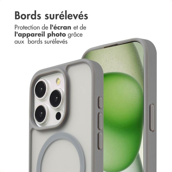 imoshion Coque Color Guard avec MagSafe Apple iPhone 15 Pro - Gris