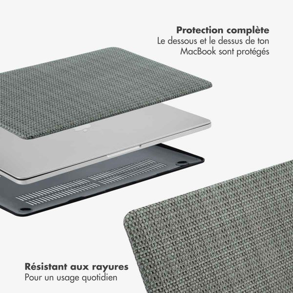 Selencia Coque tissée Apple MacBook Pro 14 pouces (2021 / 2023 M3 chip / 2024 M4 chip / 2025 M5 chip) - Gris