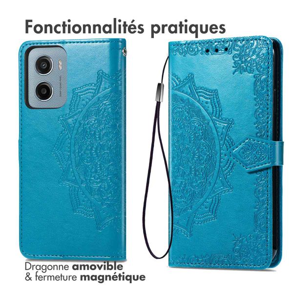 imoshion Etui de télephone Mandala Motorola Moto G05 / E15 - Turquoise