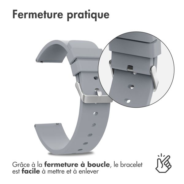 imoshion Bracelet silicone  - Connexion universelle 24 mm - Gris