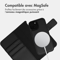 imoshion Étui portefeuille luxe 2-en-1 amovible Apple iPhone 15 - Noir