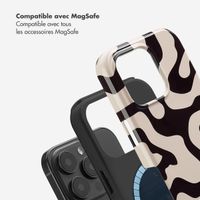 Selencia Coque arrière Vivid avec MagSafe Apple iPhone 16 Pro - Art Wave Black