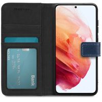 imoshion Étui de télephone portefeuille de luxe Samsung Galaxy S21 FE - Bleu foncé