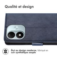 imoshion Étui de télephone portefeuille de luxe Xiaomi Redmi Note 17 (5G) - Bleu foncé