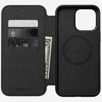 Nomad Étui de télephone portefeuille Modern Leather Folio Apple iPhone 15 Pro Max - Marron