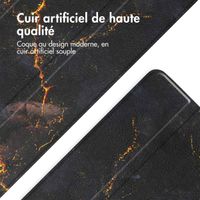 imoshion Coque tablette Design Trifold Apple iPad 6 (2018) 9.7 pouces / iPad 5 (2017) 9.7 pouces / Air 2 (2014)/Air 1 (2013) - Black Marble