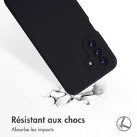 Accezz Coque Liquid Silicone Samsung Galaxy A18 (4G) - Noir