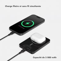 Selencia Powerbank Vivid 5 000 mAh - MagSafe et Qi - Black / Silk Spirit