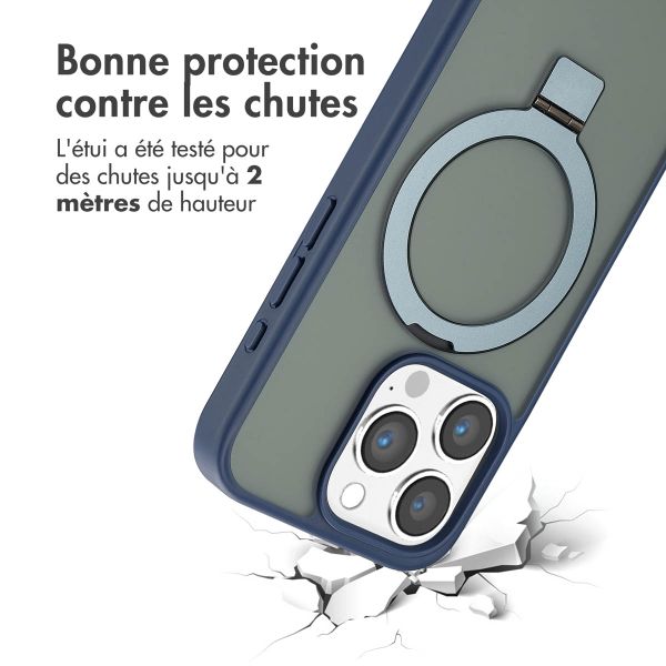 Accezz Coque Ring Stand avec MagSafe Apple iPhone 15 Pro - Bleu