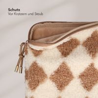 Selencia Housse laptop teddy 15-16 pouces - Checks