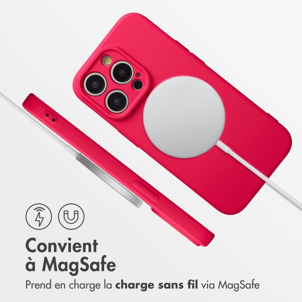 imoshion Coque Couleur avec MagSafe Apple iPhone 15 Pro Max - Neon Pink