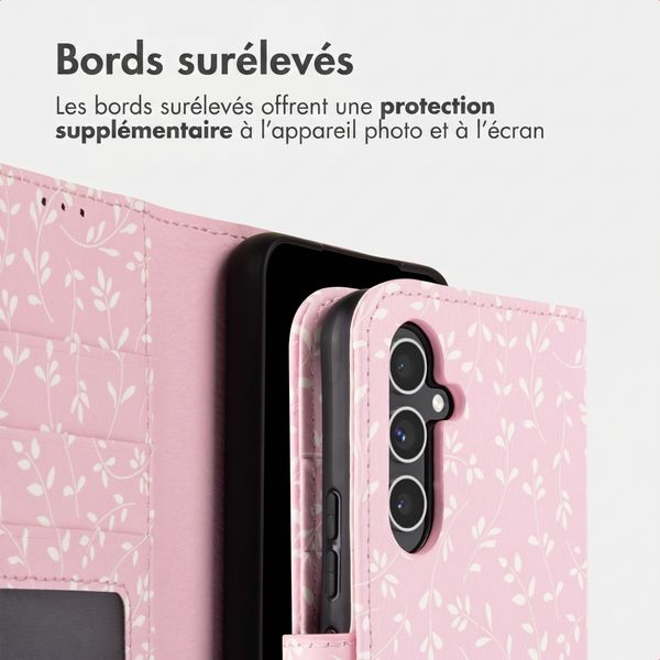 imoshion Étui de télephone portefeuille Design Samsung Galaxy A54 (5G) - Pink Bazaar Flowers