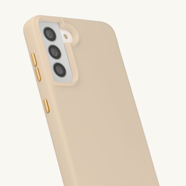 Selencia Coque arrière Rivièra avec MagSafe avec crochets amovibles Samsung Galaxy S21 - Milky Latte
