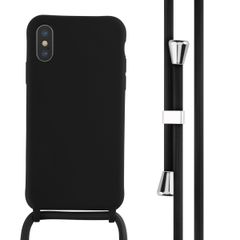 imoshion Coque en silicone avec cordon Apple iPhone X / Xs - Noir