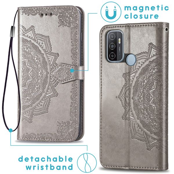 imoshion Etui de télephone Mandala Oppo A53 / Oppo A53s - Gris