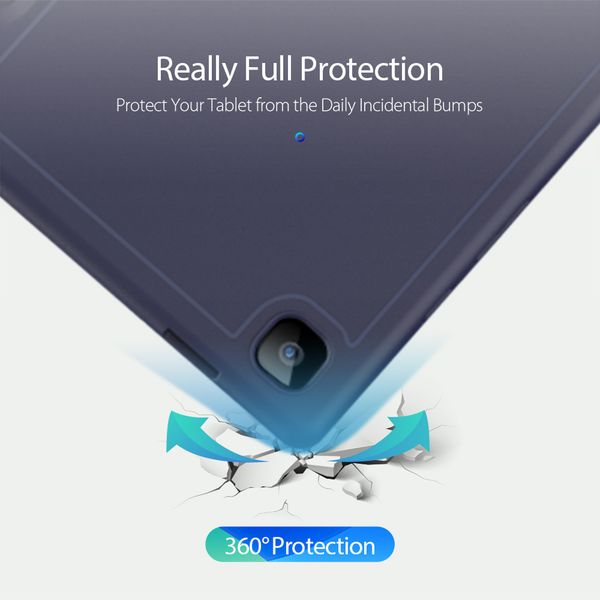 Accezz Coque tablette Smart Silicone Samsung Galaxy Tab A7 - Bleu foncé