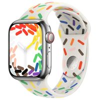 Apple 3 Pack Bracelet Sport pour Apple Watch | 38/40/41 mm - Taille M/L - Pride Edition/ Winter Blue/ Mulberry
