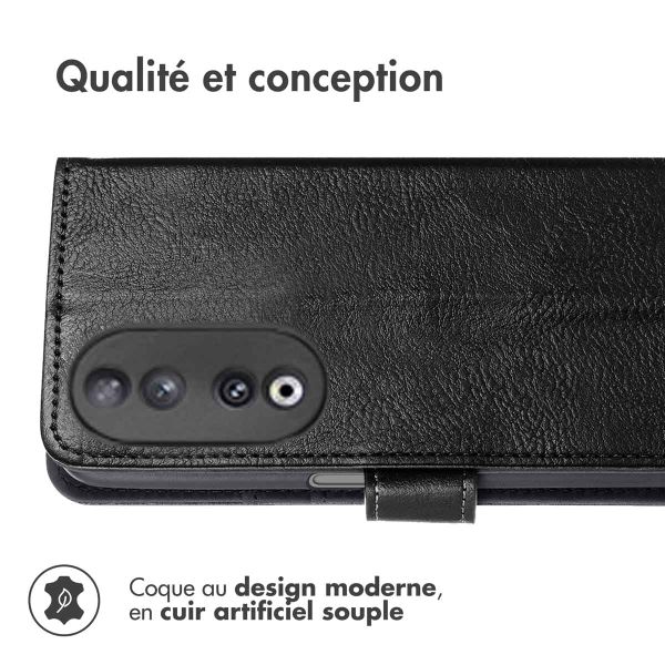 imoshion Étui de télephone portefeuille de luxe Honor 90 - Noir
