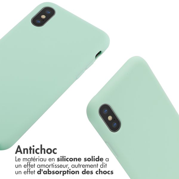 imoshion Coque en silicone avec cordon Apple iPhone X / Xs - Vert menthe