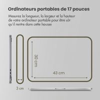Accezz Pochette ordinateur 17 pouces - Noir