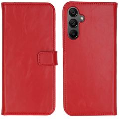 Selencia Étui portefeuille en cuir véritable Samsung Galaxy A15 (5G/4G) - Rouge