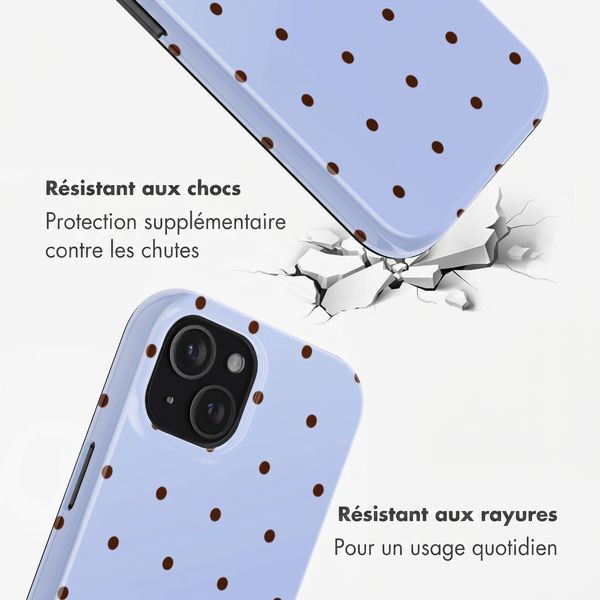 Selencia Coque arrière Vivid avec MagSafe Apple iPhone 15 - Happy Dots Digital Sky