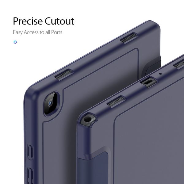 Accezz Coque tablette Smart Silicone Samsung Galaxy Tab A7 - Bleu foncé