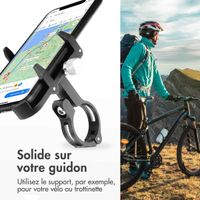 imoshion Support de téléphone en aluminium pour vélo - Léger - Universel - Noir