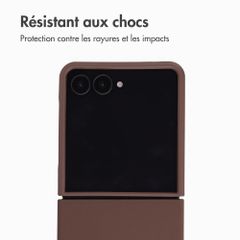 Accezz Coque Liquid Silicone Samsung Galaxy Z Flip 8 - New Tea Brown