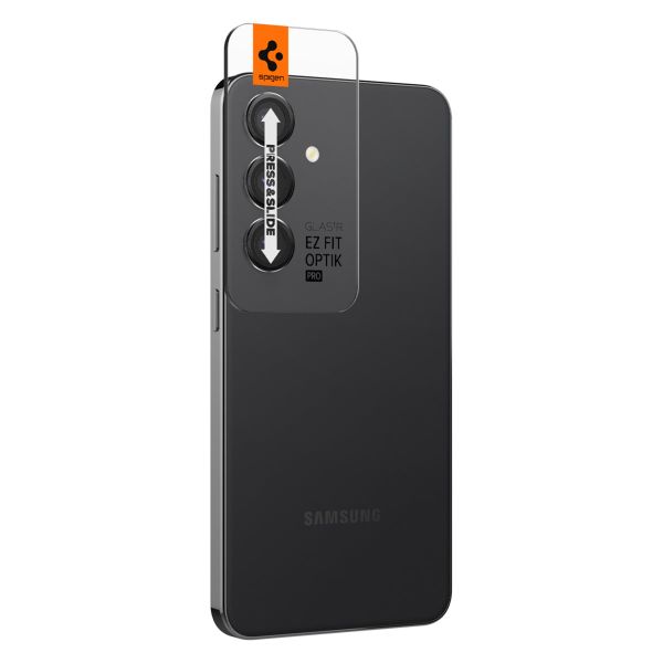 Spigen Optik Pro EZ Fit Lens Protector - Protection d'objectif de caméra (lot de 2) Samsung Galaxy S24 Plus - Black