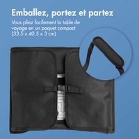 imoshion Table de voyage - Support de tablette voiture - 7 compartiments de rangement - Inclus 2 coloriages - Noir