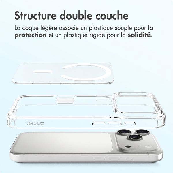 Accezz Coque arrière Xtreme Impact avec MagSafe Apple iPhone 18 Pro / 17 Pro - Transparent