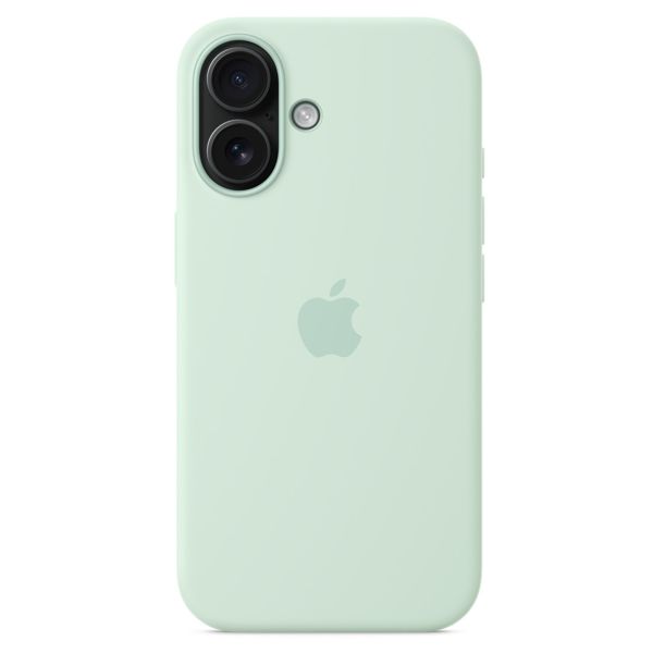 Apple Coque en silicone MagSafe Apple iPhone 16 - Aquamarine
