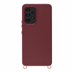 Selencia Coque arrière Rivièra avec MagSafe avec crochets amovibles Samsung Galaxy A53 - Bold Burgundy