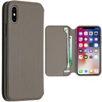 Apple Étui de télephone portefeuille Leather Folio Apple iPhone X / Xs - Taupe