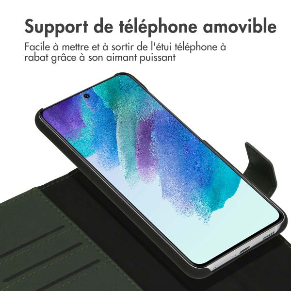 Accezz Premium Leather 2 in 1 Wallet Bookcase Samsung Galaxy S21 FE - Vert