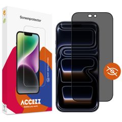 Accezz Protection d'écran en verre trempé Privacy Apple iPhone 18 Pro
