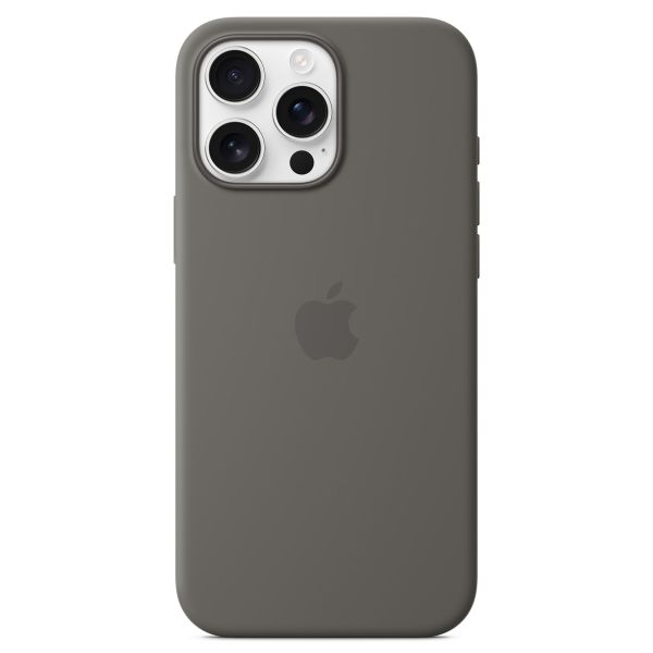 Apple Coque en silicone MagSafe Apple iPhone 16 Pro Max - Stone Gray